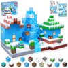 ToyUnited Magnetic Blocks - 100PCS Magnetic Building Blocks Glacier Castle, STEM Montessori Sensory Toys for Toddlers Kids Boys Girls Ages 3 4 5 6 7 8 9 10 Christmas Birthday Gifts