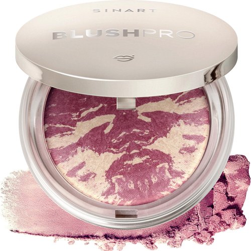 SINART Baked PRO Blush. Brighten Lighting Highly Glow Marbleized Blush. Lightweight Shimmery Satin Face Makeup. Cruelty-Free Powder Blush. Shape, Contour & Highlight Face (B3, D60)