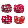 Christmas Claus Tree Headbands for Women Knotted Headband Gingerbread Man Snowman Headband Soft Elastic Cloth Hair Bands Fashion Personality Hair Wrap for Party(4 Pcs) (Christmas Santa, Wide)