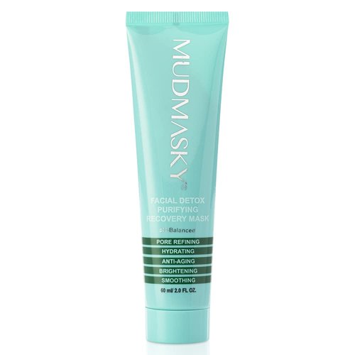 MUDMASKY® Facial Detox Purifying Recovery Mud Mask 60ml / 2.0 FL. OZ. - FULL SIZE - Reduces pores in under 12 minutes! Reduces Acne and pimples within 20 days. OVER 200,000+ reviews on IPSY!