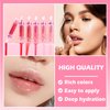 QIUFSSE Korean Clear Lip Oil Gloss for Women,Ultra-Hydrating Lip Glow Oil with Chili Extract，Nourishing Lip Oil Tinted,Lip Plumping Booster,Fuller Lips Instantly - 02 Baby Pink