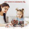 ROBOTIME 3D Puzzles for Adults DIY Model Kit to Build Floral Cart Wooden Puzzle Craft Kit Toy Hobby Gift Home Decor