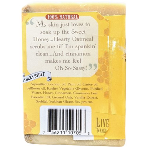 Sassy Honey Oatmeal all natural glycerin BAR SOAP Cinnamon Oats Vanilla
