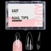 GAOY Medium Stiletto Nail Tips, 240Pcs Soft Pre-shaped Acrylic Nail Tips, 12 Sizes Half Matte Full Cover Fake Press on Nails Tips, Nail Extension Tips