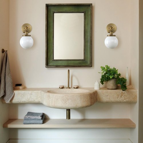 Pathson Industrial Wall Sconce with White Globe, Brass Bathroom Vanity Light with On Off Switch, Vintage Wall Light Fixtures for Living Room Loft Hallway