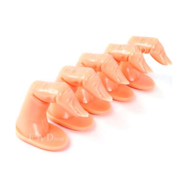 Hot New 2014 Model 5pcs Fake Finger Practice Model Nail Art False Tips Training Display Tool