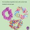 Goody Ouchless Hair Scrunchie - 3 Count, Purple Rainbow - Help Keep Hairs In Place - Hair Accessories