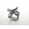 Generic Mini silver metal gray butterfly crystal hair claw clip for thick hair