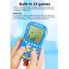 HLF Sports Car Appearance Block Game Console Big screen built-in 23 Brick Games 824 Modes Adjustable Speed/difficulty 70s/80s/90s Handheld Game Decice Kids/Teens/Birthdays (Blue)
