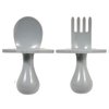 Nooli Baby Utensils Baby Feeding Baby Forks Baby Spoon Baby Feeding Supplies, BPA Phthalates-Free, Dishwasher and Sterilizer Safe, Gray