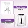 AHIER Empty Nail Polish Clear Bottles with Brush Cap Funnel and Mixing Ball (15ml 5p)
