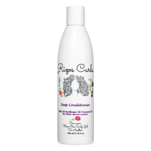 Rizos Curls Deep Conditioner, Strengthens & Moisturizes Hair while Controlling Frizz, Add Softness and Manageability with Coconut Oil, Sunflower Oil & Shea Butter, 10 oz
