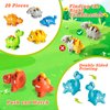 Jetbotell 20 PCS Dinosaur Number Learning Toys for Toddlers 2-4, 10 Different Dinosaur Figures, Double Sided Number Matching Game, Preschool Activities Montessori Fine Motor Toys for Toddlers Kids