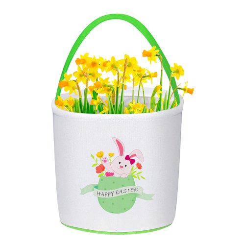 PARTYWIND Easter Baskets for Kids Gifts, Easter Egg Hunt Games Party Supplies for Boys Girls Children, Easter Goodie Bags Party Favors (Green)