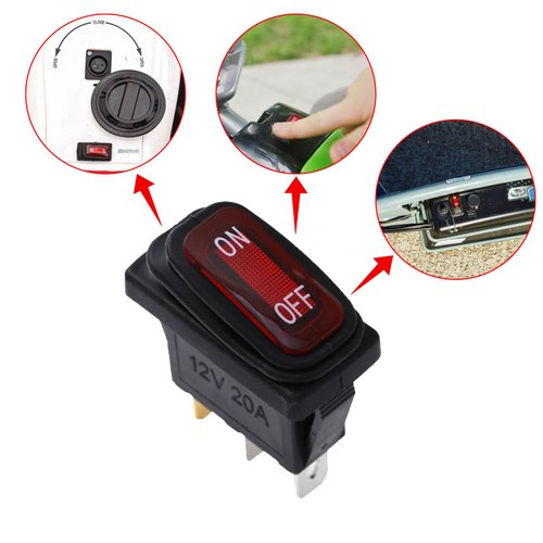 KAMIER On Off Power Reset Switch Replacement for Razor MX350 MX400 SX350 Dirt Bike RSF650 E300 E200 E100 Pocket Mod Electric Scooter Ground Force Crazy Drifter Go Cart Kart ATV Quad Dune Buggy Parts