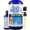 Omega 3 Fish Oil for Dogs - Better Than Salmon Oil for Dogs - Dog Fish Oil Supplement for Shedding, Allergy, Itch Relief - Supports Dry Skin, Joints - Dog Skin and Coat Supplement - Fish Oil Liquid