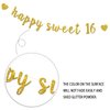 Happy Sweet 16 Banner 16 and Fabulous Cheer to 16 Years Sweet Sixteen Gold Glitter Happy 16th Birthday Party Decorations