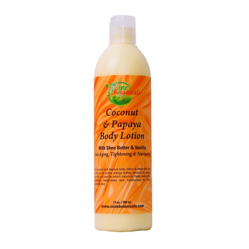 Mine Botanicals Coconut & Papaya Body Lotion with shea butter & vanilla