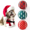 LUCKITTY 3 Packs Christmas Dog Tennis Balls Interactive Toy Puppy for Small Medium Dogs Training Playing- Christmas Tree and Snowflake Patterns 2.5 Inch