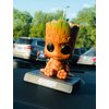 ITUBLE Groot Anime Car Dashboard Decorations Accessories Interior for Men Women Boys Girls, Bobbleheads Figures Bobblehead Dash Board Decor Auto Doll, Home Desk Car Ornaments with Cell Phone Holder