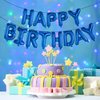 Happy Birthday Balloon Banner Letter Party Decorations | 16 Inch 3D Letter Aluminum Foil Inflatable Letter kit set | Party Decor and Event Supplies | Letter Balloon Sign Birthday Party Decor