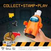 P.M.I. Among Us Crewmate Figure with Stamper | 4.5-Inch-Tall Among Us Toy + 3 Hidden Accessories| Among Us Party Favors and Playable Collectibles | Crewmate in The Toilet Paper Hat
