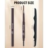 12Pcs Waterproof Eyebrow Pencil Black, Brow Shape and Fill Eye Brow Pencil Kit, Eye Brow Pencils for Women Makeup, Long Lasting Smudge-Proof Easy to Color, Retractable Eyebrow Pen with Brow Razor-01