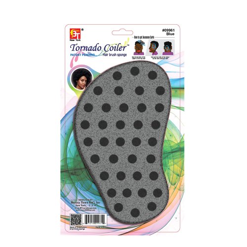 Tornado Coiler Hair Brush Sponge Natural Hair Sponge Curl Sponge Barber Sponge (Hole Diameter: 10mm) ((Hole Diameter: 10mm, Lime Green)