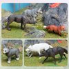 Sinmelechtra 9PCS Wildlife Wolf Model Figures Set Arctic Wolf King Siberian Wolf,Green Wolf Tabletop Ornament Party Favors Toys for Boys Girls Kids