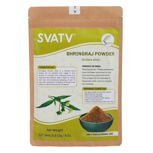 SVATV Natural Bhringraj Powder | Eclipta Alba | For Hair Oil Making | Promote Hair Growth | Incre...