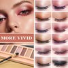 WYBLZPXZ 12 Colors Naked Nude Colors Eyeshadow Palette,Matte Blendable Shimmer Eyeshadow Pallete Natural Smooth Texture Pigmented Long Lasting Waterproof Smokey Eye Shadow Palette Makeup(Shimmer)