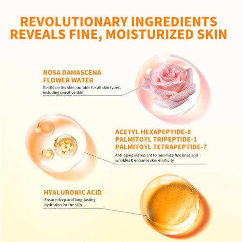 RAZUYEN Firming and Moisturizing Sheet Face Masks with Hyaluronic Acid and Peptides, Reduce Fine Lines and Wrinkles, Hydrating & Anti-Aging Spa Face Mask, Facial Skin Care (Pack of 10)