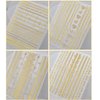 8 Sheets Gold Nail Art Stickers Decals 3D Self-Adhesive Nail Art Design Metallic Chains Line Triangle Heart Circle Nail Decoration Holographic Glitter Nail Supplies for Women Girls Manicure Sticker