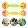 ULTECHNOVO 2Pc Enrichment Barbell Ball Toys Sand Hammer Shaker Rattle Conure Bird Toys Parakeets Conure Toys Chicken Enrichment Toys Bird Rattles Bells Foot Toys recreation Parrot infant