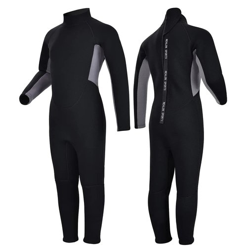 REALON Kids Wetsuit for Toddler Girls Boys and Youth,3mm Neoprene Swimsuits Children Wet Suits 2mm Shorty/Full Long Sleeve Back Zip in Cold Water Warmth for Swimming Diving Jet Skiing Surfing