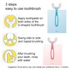 claiol 2 PCS U-Shaped Kids Toothbrush, Soft Manual Training Toothbrush for Kids 6-12 Years (Pink +Blue)