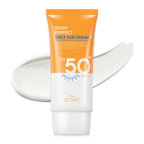 SCINIC Enjoy Perfect Daily Sunscreen EX SPF50+PA+++ 1.69 fl oz(50ml) | No Shine, Sticky Feeling! Matte, Refreshing Light Daily Sun Cream For UV Protection | Korean Skincare