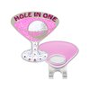 Navika Pink Cosmo Hole in One Crystal Golf Ball Marker with Magnetic Hat Clip | Drink Ball Marker for Women Golfers | Great Gift for Booze Themed Events | Hole in One Accessory