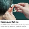 6 Pieces Hearing Aid Tubes Replacement Behind The Ear Earmold,Standard Prebent Tubing Size #13 with Cleaning Tool (3.2 * 2mm)