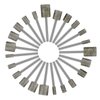 Stone Carving Set Diamond Burr Bits Compatible with Dremel, 46Grit 150Grit 24PCS Polishing Kits Rotary Tools Accessories with 1/8'' Shank for Engraving, Grinding, Stone, Rocks, Jewelry, Ceramics