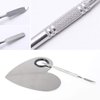 obmwang Stainless Steel Heart Shaped Makeup Palette Spatula - Makeup Artist Makeup Enthusiast Tools for Blending Cosmetic Foundation Shades