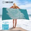 Sand Cloud Turkish Beach Towel - Sand Proof - 100% Certified Organic Turkish Towel - Quick Dry Towel for Beach, Blanket or Bath Towel - As Seen on Shark Tank - Mandala Sea Turtle Green…
