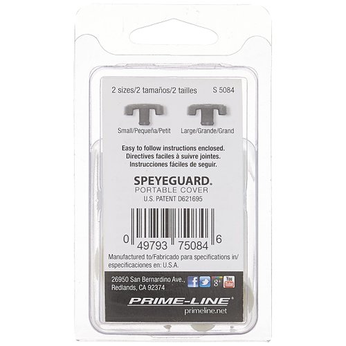 Prime-Line S 5084 Fixed Door Viewer Privacy Cover, 1-5/8 In. Outside Diameter, Plastic Construction, White (Single Pack)