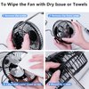 Zuvas Desk Fan Quiet Small USB Fan 360° Rotation Portable Table Fan 2 Speed Mini Personal Fan Air Cooling Electric Fan for Home Office Bedroom Travel Camping, 4 inch Black