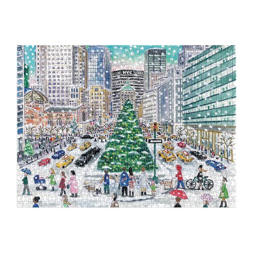 Galison Michael Storrings Snowfall on Park Avenue 1000 Piece Puzzle from Galison - Perfect Holiday Puzzle for Adults, Beautifully Illustrated Winter Scene of Park Avenue, New York, Fun Indoor Activity