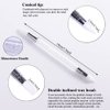 AKOAK 2 Pcs Nail Art Engraving Pen Double-headed Silicone Pen 3D Engraving Drawing Point Rhinestone UV Gel Nail Tool