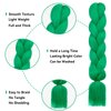 HAIRCUBE Green Braiding Hair 24 Inch 3 Packs Pre Stretched Box Braids Colorful Twist Braiding Hair Extensions Synthetic Crochet Braiding (Green)