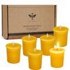 Pure Beeswax Votive Candles-6 Pack Natural Votives Set for Home Room Decor Party Wedding Spa Gift