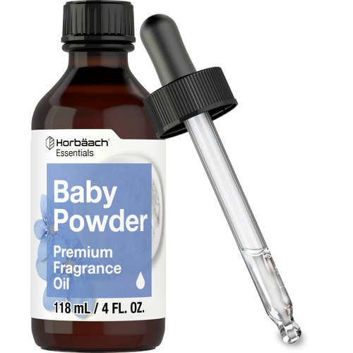 Horbaach Baby Powder Fragrance Oil | 4 fl oz (118ml) | Premium Grade | for Diffusers, Candle and Soap Making, DIY Projects & More