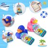 ANGGIKO 60 Pack Cruise Rubber Duck Kits Includes 20 Pcs Rubber Cruise Ducks, 20 Pcs Tags and 20 Pcs Rubber Bands, Cruise Ships Hiding Ducks, Carnival Game Rewards, Valentines Day Gifts Bath Toys